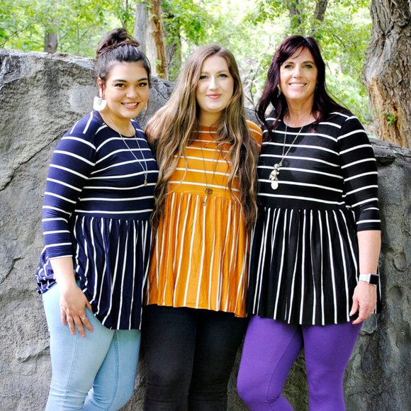 Mustard Striped Ruffle Shirt - Picture 2 of 4